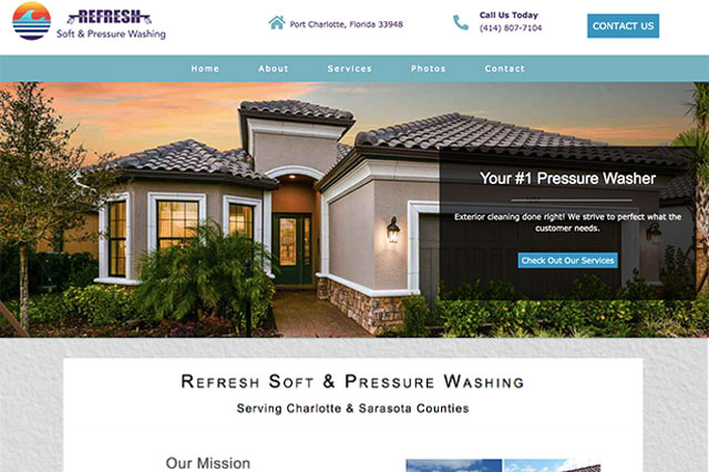Image of Refresh Soft & Pressure Wash's homepage