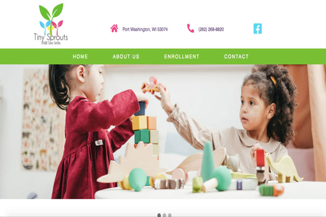 Image of Tiny Sprouts Child Care's homepage